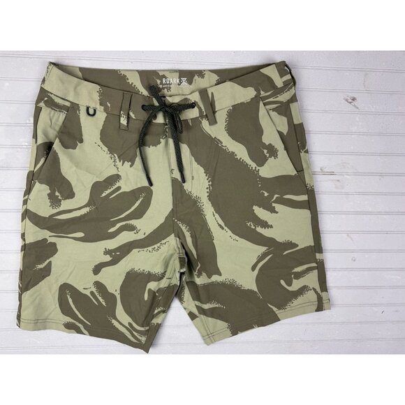 NWOT Roark Size 32 Mens Shorts Revival Explorer 2.0 Camo Tie String Green - Picture 1 of 6
